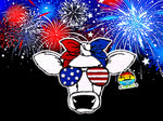 Patriotic Cow Freshie