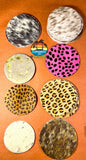 Combo Air Spray 4oz Bottle and Leather Circle Freshie 4.5in