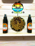 Combo Air Spray 4oz Bottle and Leather Circle Freshie 4.5in
