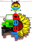 Sunflower Jeep Freshie