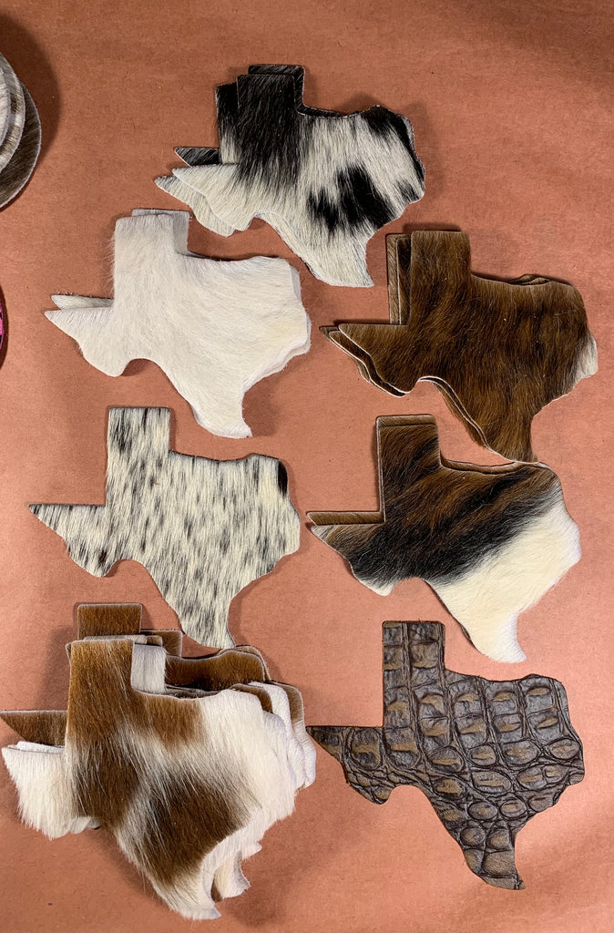 Texas Cowhide Car Freshener Buck Naked